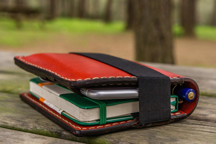 Leather Hobonichi Techo (A6) Planner Cover - Red