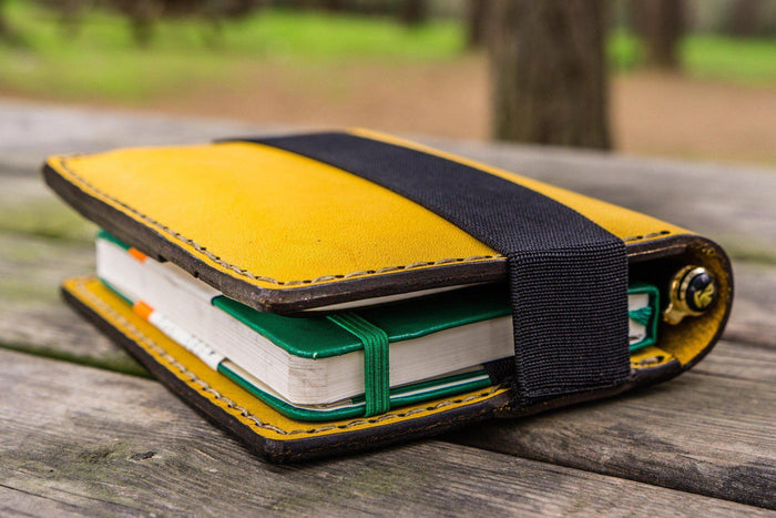 Leather Hobonichi Techo (A6) Planner Cover - Yellow
