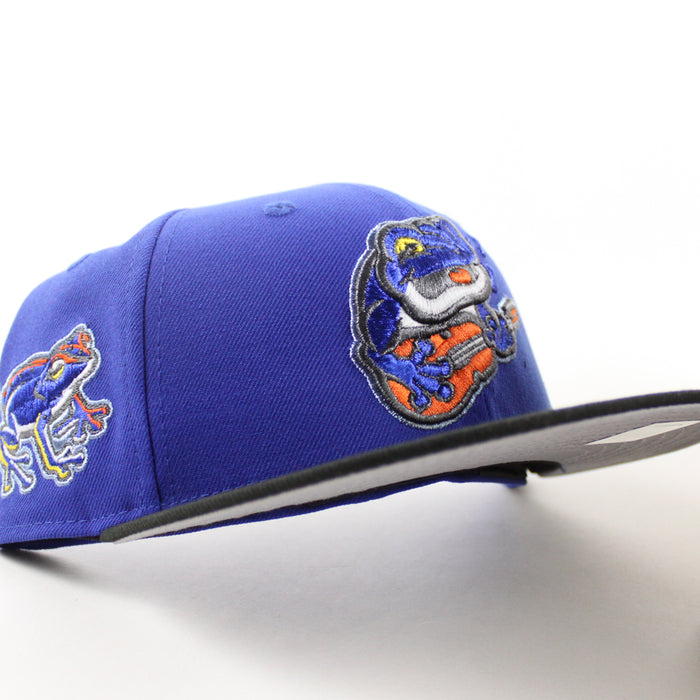 Lehigh Valley Coquis Frog Patch New Era 59Fifty Fitted Hat (Majestic Blue Black Gray Under Brim)