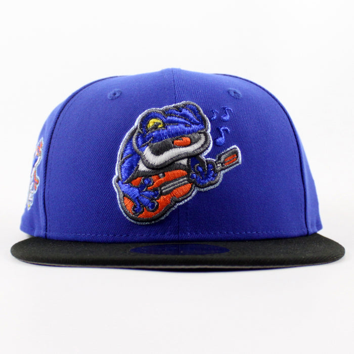 Lehigh Valley Coquis Frog Patch New Era 59Fifty Fitted Hat (Majestic Blue Black Gray Under Brim)