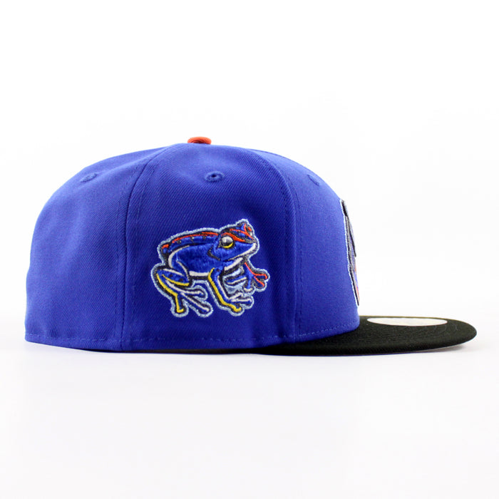 Lehigh Valley Coquis Frog Patch New Era 59Fifty Fitted Hat (Majestic Blue Black Gray Under Brim)