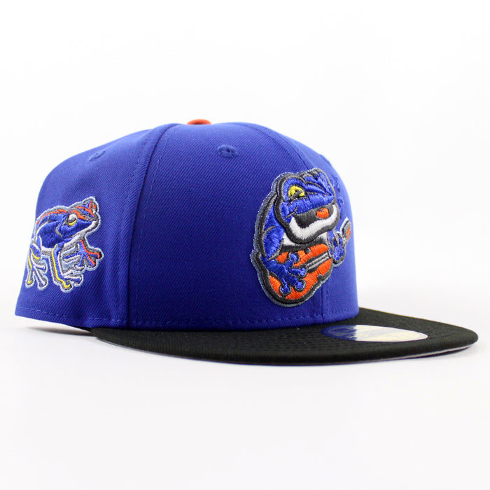 Lehigh Valley Coquis Frog Patch New Era 59Fifty Fitted Hat (Majestic Blue Black Gray Under Brim)