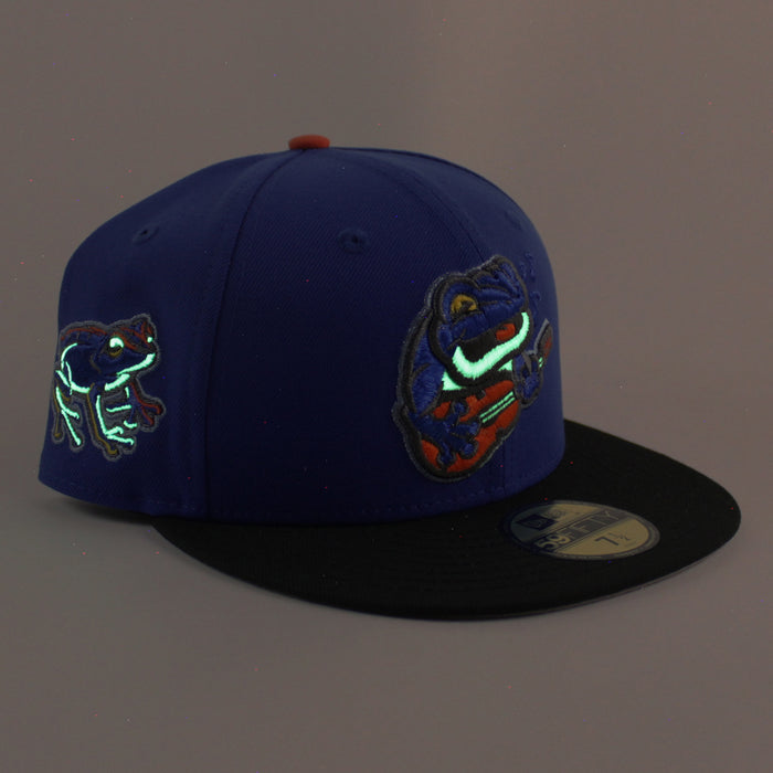 Lehigh Valley Coquis Frog Patch New Era 59Fifty Fitted Hat (Majestic Blue Black Gray Under Brim)