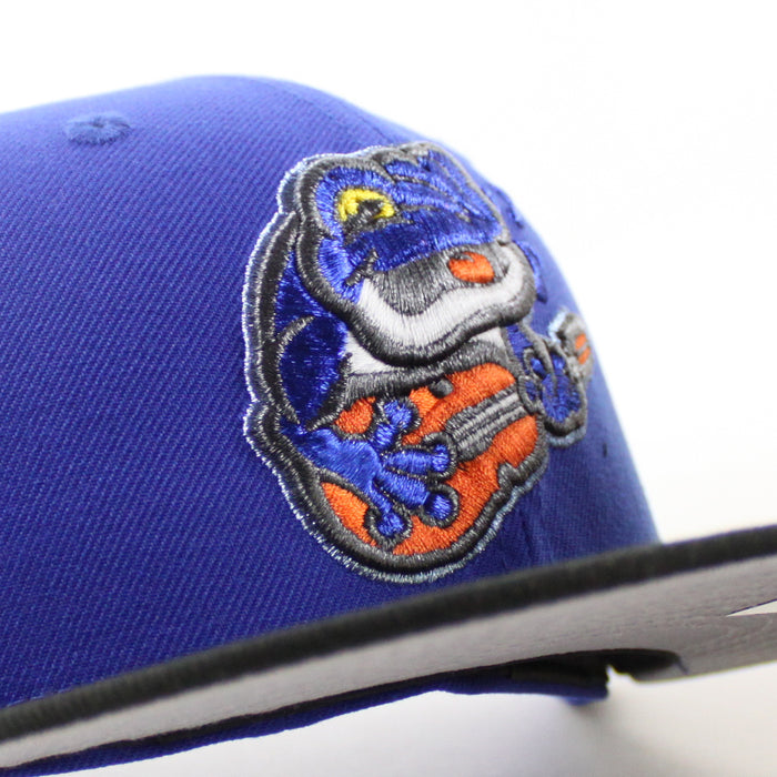 Lehigh Valley Coquis Frog Patch New Era 59Fifty Fitted Hat (Majestic Blue Black Gray Under Brim)