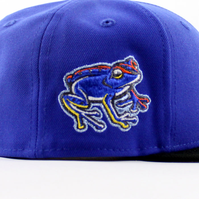Lehigh Valley Coquis Frog Patch New Era 59Fifty Fitted Hat (Majestic Blue Black Gray Under Brim)