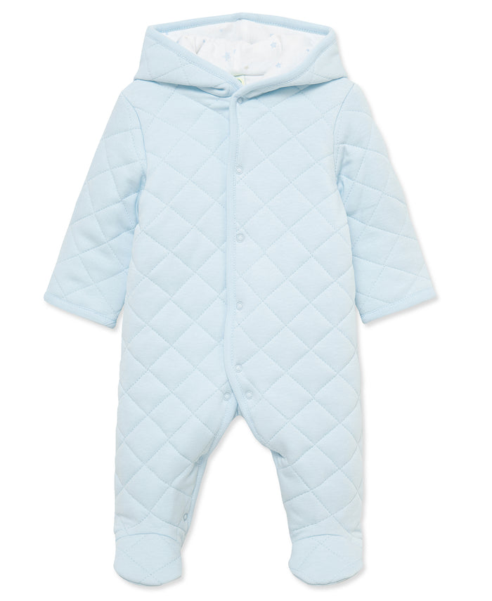 Little Me Blue Quilted Pram