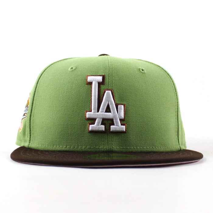 Los Angeles Dodgers 100 Years New Era 59Fifty Fitted Hat (Matcha Green Brown Pink Under Brim)