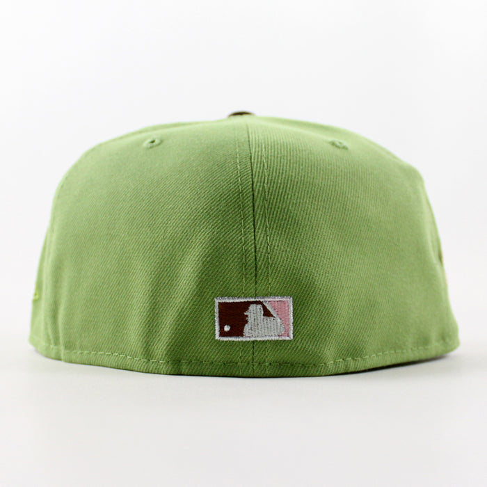 Los Angeles Dodgers 100 Years New Era 59Fifty Fitted Hat (Matcha Green Brown Pink Under Brim)
