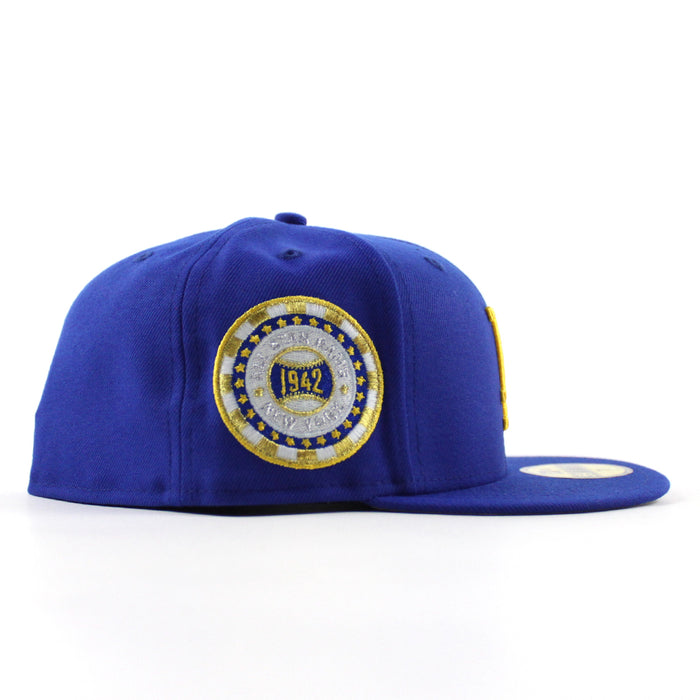 Los Angeles Dodgers 1942 All Star Game New Era 59Fifty Fitted Hat (Majestic Blue Gray Under Brim)