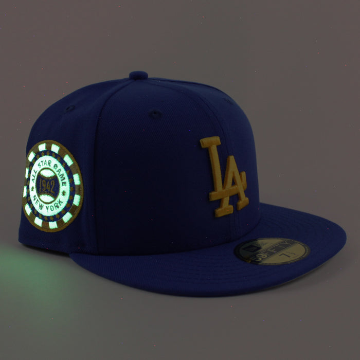 Los Angeles Dodgers 1942 All Star Game New Era 59Fifty Fitted Hat (Majestic Blue Gray Under Brim)