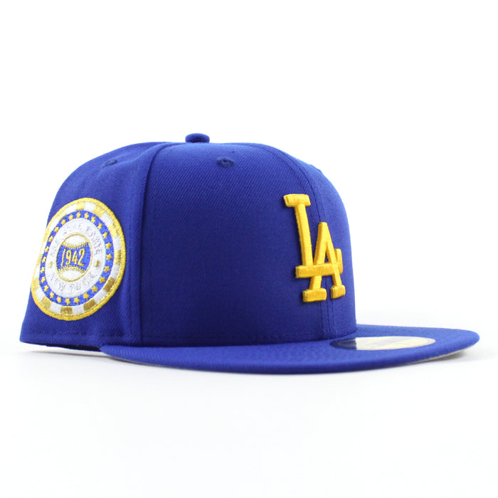Los Angeles Dodgers 1942 All Star Game New Era 59Fifty Fitted Hat (Majestic Blue Gray Under Brim)