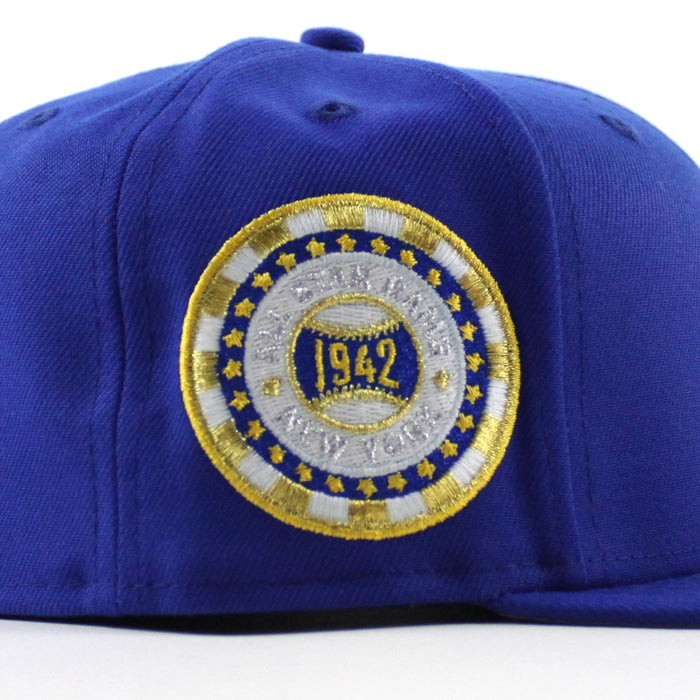 Los Angeles Dodgers 1942 All Star Game New Era 59Fifty Fitted Hat (Majestic Blue Gray Under Brim)