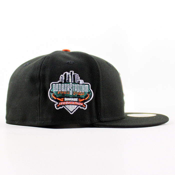 Los Angeles Dodgers 40th anniversary New Era 59Fifty Fitted Hat (Black Gray Under Brim)