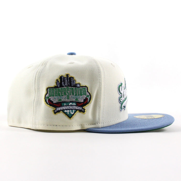 Los Angeles Dodgers 40th Anniversary New Era 59Fifty Fitted Hat (Chrome White Sky Blue Kelly Green Under Brim)