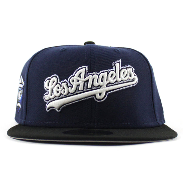 Los Angeles Dodgers 40th Anniversary New Era 59Fifty Fitted Hat (Oceanside Blue Black Gray Under Brim)