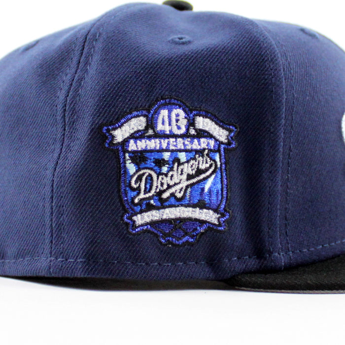 Los Angeles Dodgers 40th Anniversary New Era 59Fifty Fitted Hat (Oceanside Blue Black Gray Under Brim)