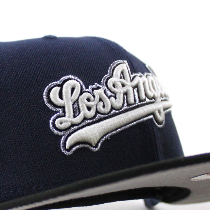 Los Angeles Dodgers 40th Anniversary New Era 59Fifty Fitted Hat (Oceanside Blue Black Gray Under Brim)