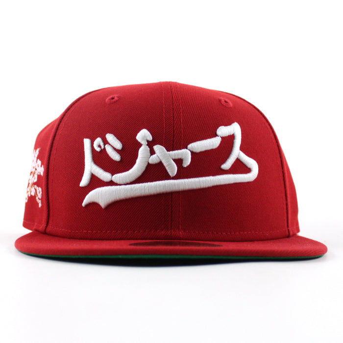 Los Angeles Dodgers Cherry Blossom New Era 59Fifty Fitted Hat (Scarlet Red Gray Under Brim)