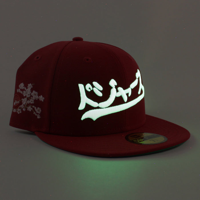 Los Angeles Dodgers Cherry Blossom New Era 59Fifty Fitted Hat (Scarlet Red Gray Under Brim)