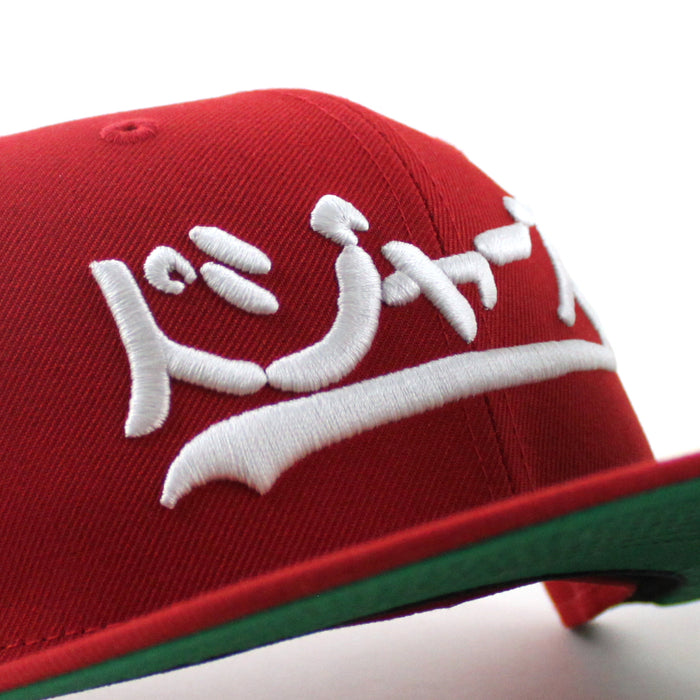 Los Angeles Dodgers Cherry Blossom New Era 59Fifty Fitted Hat (Scarlet Red Gray Under Brim)