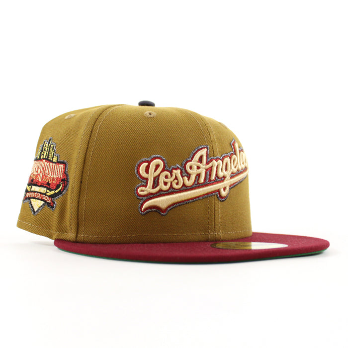 Los Angeles Dodgers Dodgers Stadium 40th Anniversary New Era 59Fifty Fitted Hat (Gold Cardinal Red Green Under Brim)