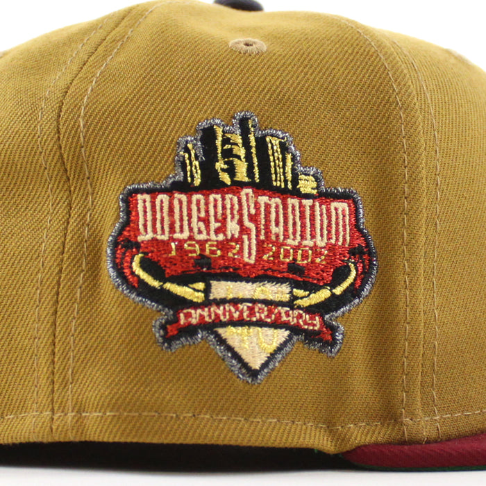 Los Angeles Dodgers Dodgers Stadium 40th Anniversary New Era 59Fifty Fitted Hat (Gold Cardinal Red Green Under Brim)