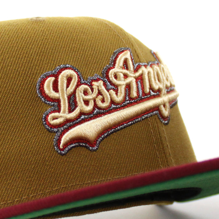 Los Angeles Dodgers Dodgers Stadium 40th Anniversary New Era 59Fifty Fitted Hat (Gold Cardinal Red Green Under Brim)