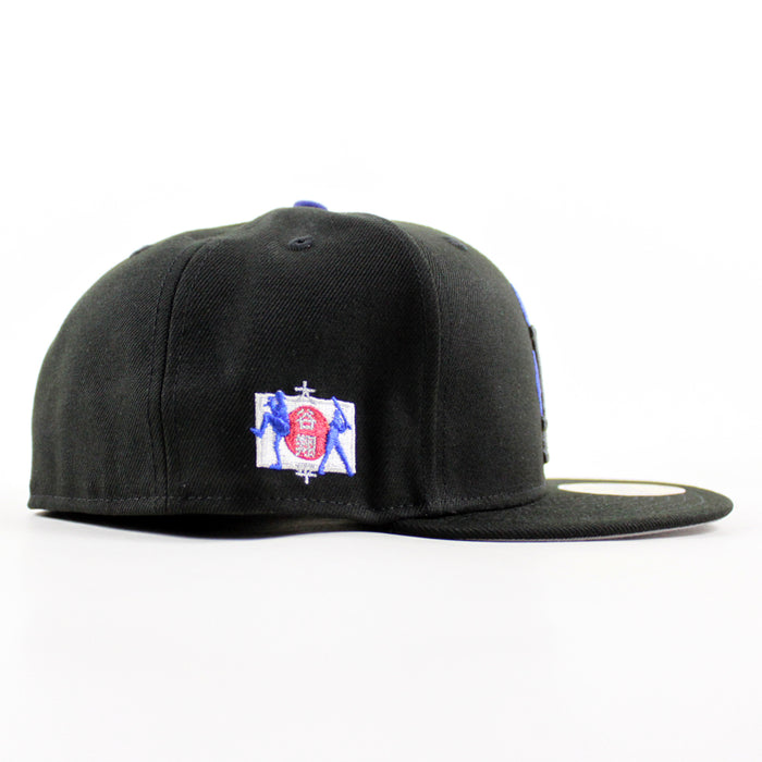 Los Angeles Dodgers Flame Logo Ohtani Patch New Era 59Fifty Fitted Hat (Black Gray Under Brim)