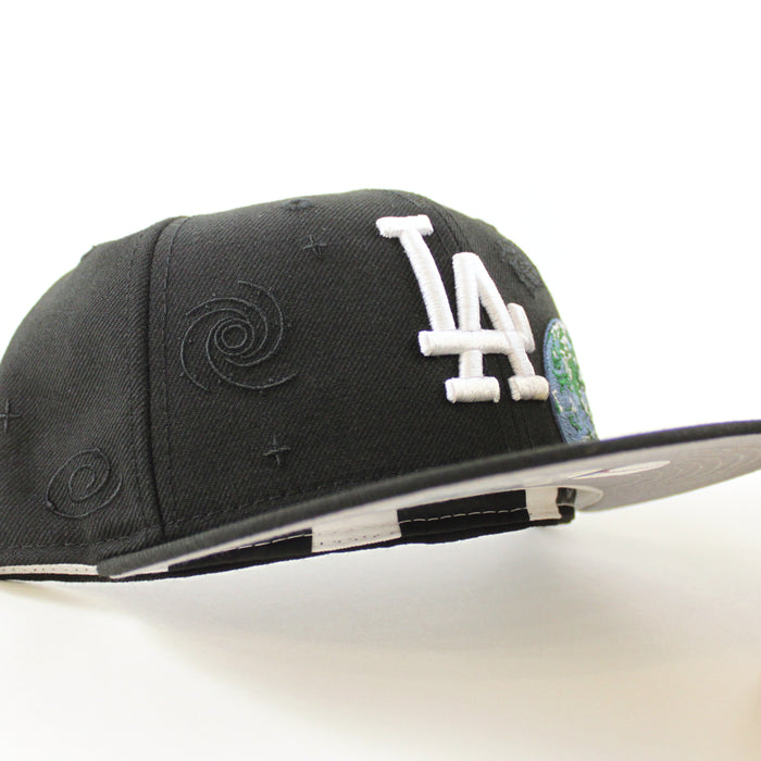 Los Angeles Dodgers GLOBAL ENERGY New Era 59Fifty Fitted Hat (Black Gray Under Brim)