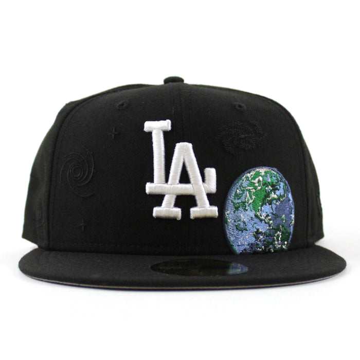 Los Angeles Dodgers GLOBAL ENERGY New Era 59Fifty Fitted Hat (Black Gray Under Brim)