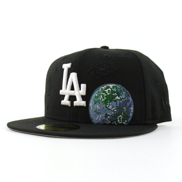 Los Angeles Dodgers GLOBAL ENERGY New Era 59Fifty Fitted Hat (Black Gray Under Brim)