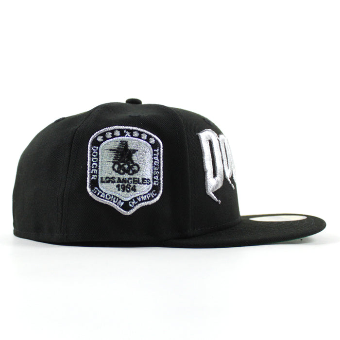 Los Angeles dodgers Olympic Stadium New Era 59Fifty Fitted Hat (Black Green Under Brim)