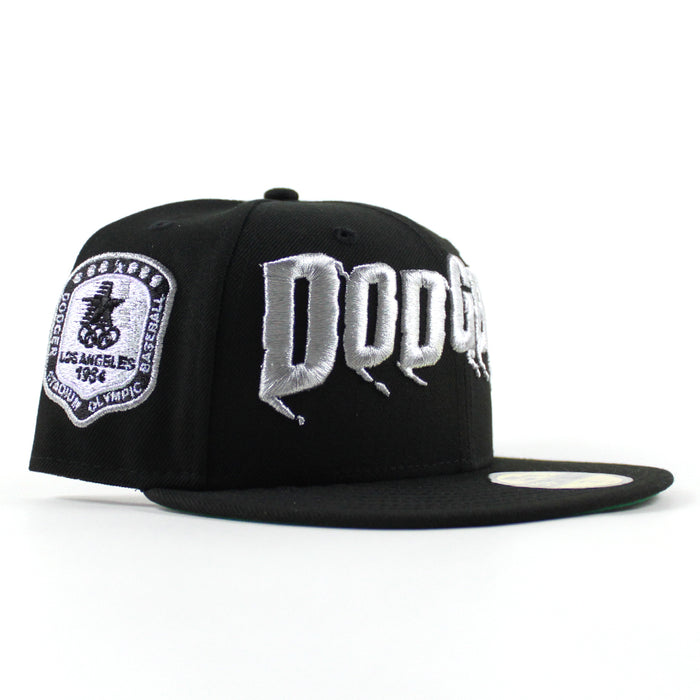 Los Angeles dodgers Olympic Stadium New Era 59Fifty Fitted Hat (Black Green Under Brim)