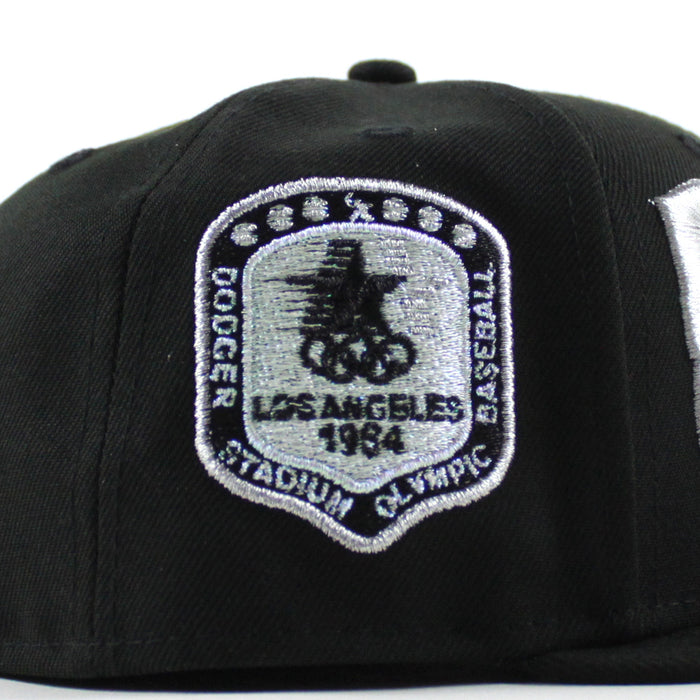 Los Angeles dodgers Olympic Stadium New Era 59Fifty Fitted Hat (Black Green Under Brim)