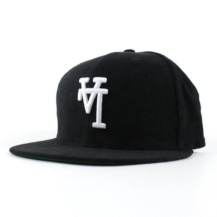 Los Angeles Dodgers Upside Down Corduroy New Era 59Fifty Fitted Hat (Black Green Under Brim)