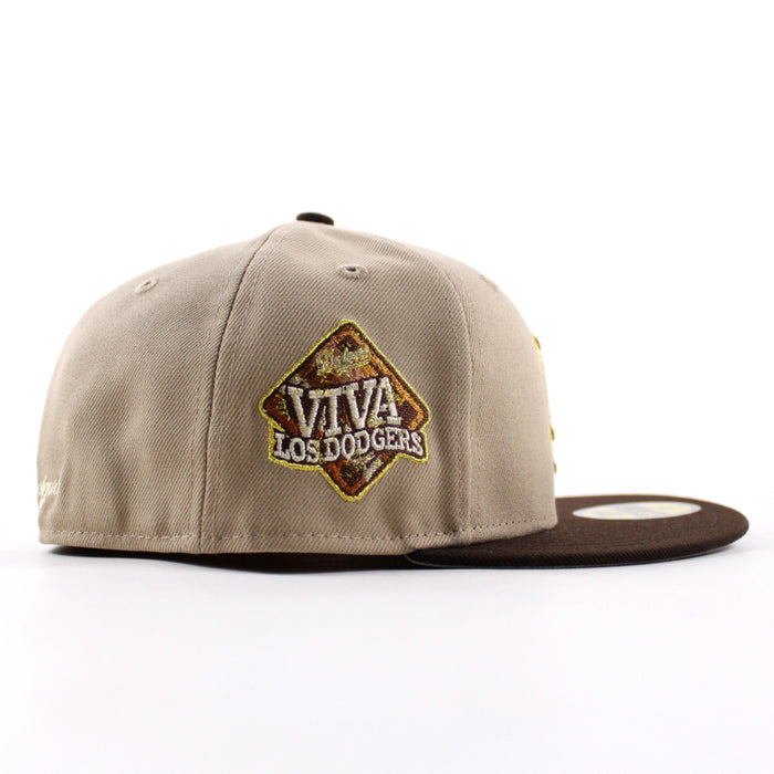 Los Angeles Dodgers Viva La Dodgers New Era 59Fifty Fitted Hat (Camel Burnt Wood Gray Under Brim)
