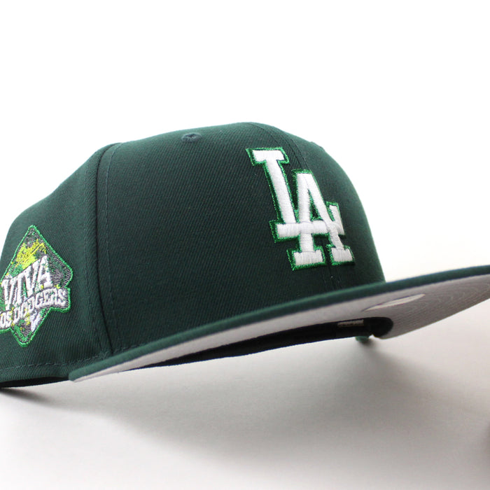 Los Angeles Dodgers VIVA La Dodgers New Era 59Fifty Fitted Hat (Dark Green Gray Under Brim)