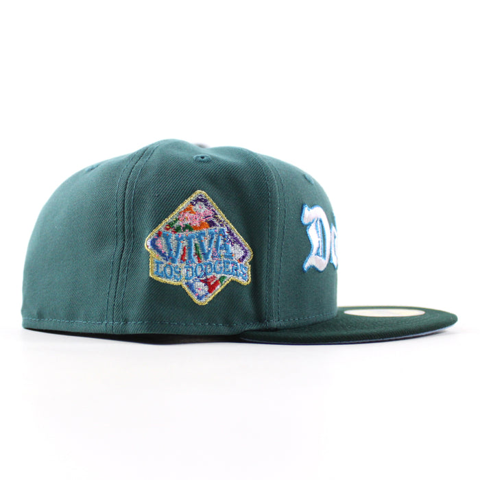 Los Angeles Dodgers VIVA La Dodgers New Era 59Fifty Fitted Hat (Pine Green Dark Green Gray Under Brim)