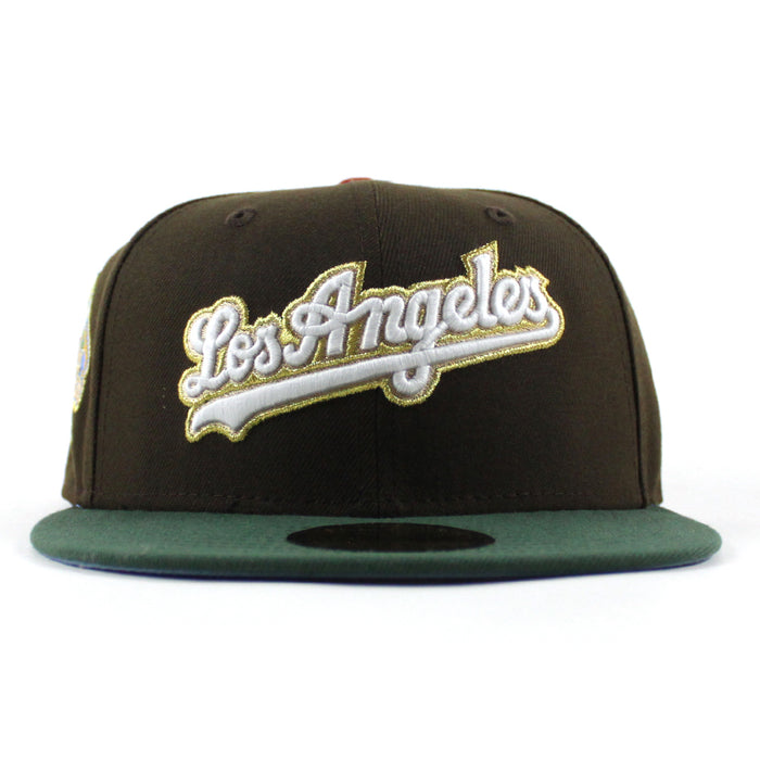 Los Angeles Dodgers VIVA La Dodgers New Era 59Fifty Fitted Hat (Walnut Mountain Green Sky Blue Under Brim)