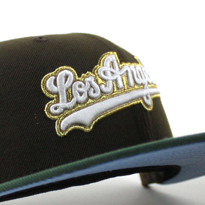 Los Angeles Dodgers VIVA La Dodgers New Era 59Fifty Fitted Hat (Walnut Mountain Green Sky Blue Under Brim)