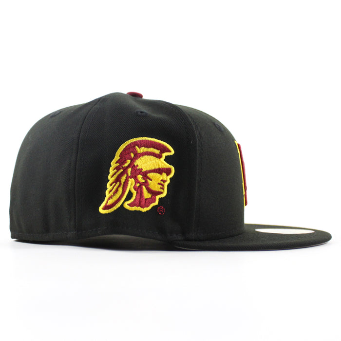Los Angeles Dodgers x University of Southern California New Era 59Fifty Fitted Hat (Black Gray Under Brim)