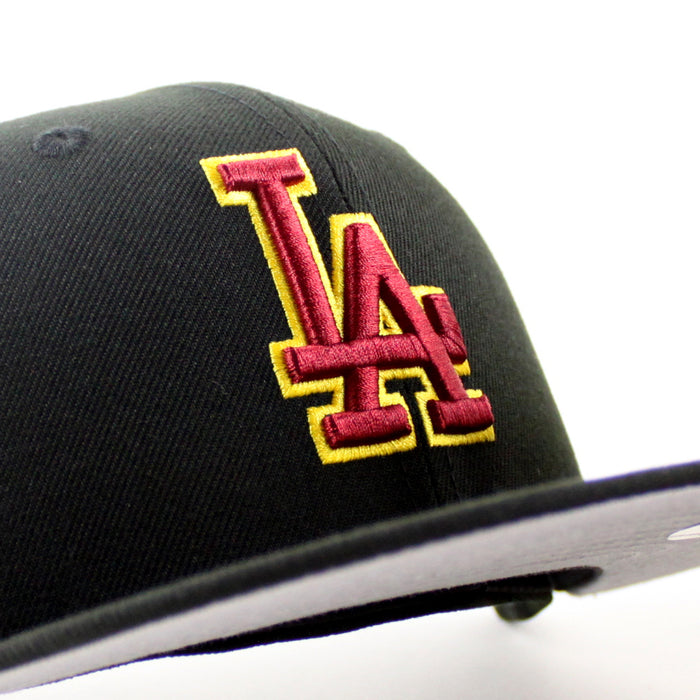 Los Angeles Dodgers x University of Southern California New Era 59Fifty Fitted Hat (Black Gray Under Brim)