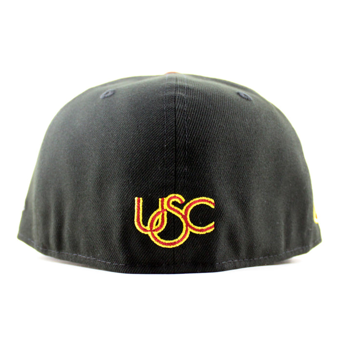 Los Angeles Dodgers x University of Southern California New Era 59Fifty Fitted Hat (Black Gray Under Brim)