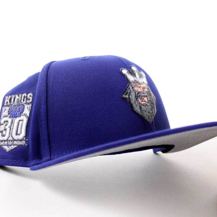 Los Angeles Kings 30 Years New Era 59Fifty Fitted Hat (Royal Blue Gray Under brim)