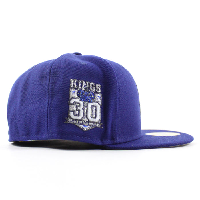 Los Angeles Kings 30 Years New Era 59Fifty Fitted Hat (Royal Blue Gray Under brim)