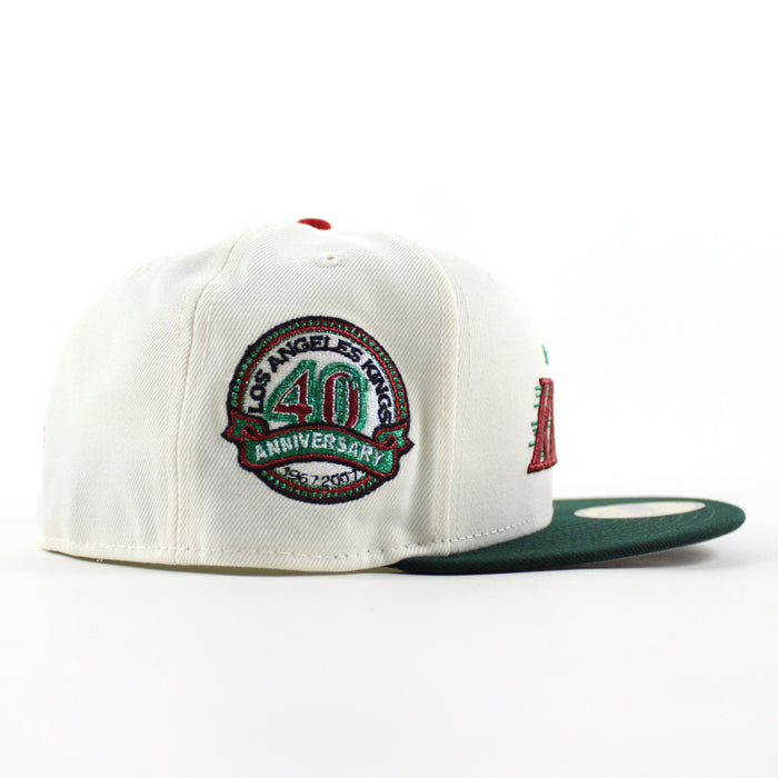 Los Angeles Kings 40th Anniversary New Era 59Fifty Fitted Hat (Chrome White Green Gray Under brim)
