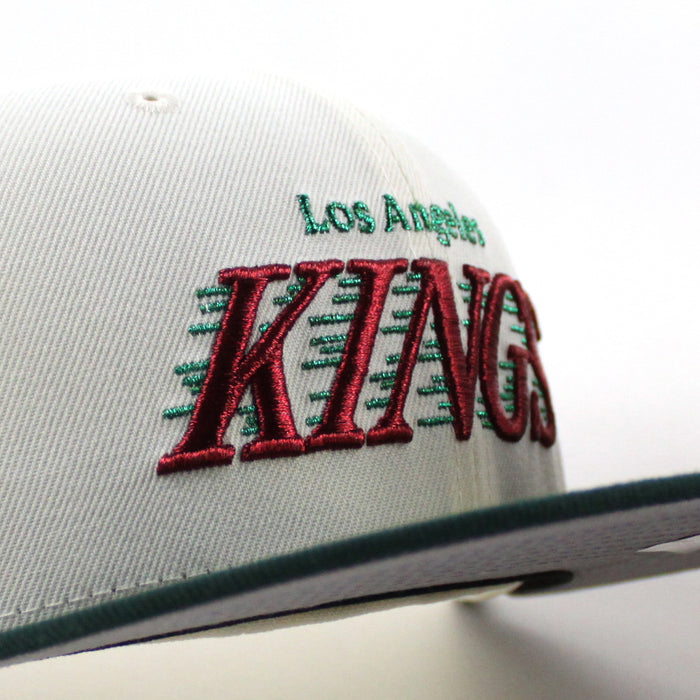 Los Angeles Kings 40th Anniversary New Era 59Fifty Fitted Hat (Chrome White Green Gray Under brim)