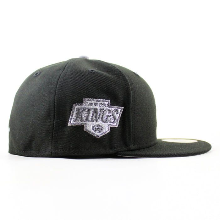 Los Angeles Kings Skull Mask Kings Patch New Era 59Fifty Fitted Hat (Black Gray Under brim)