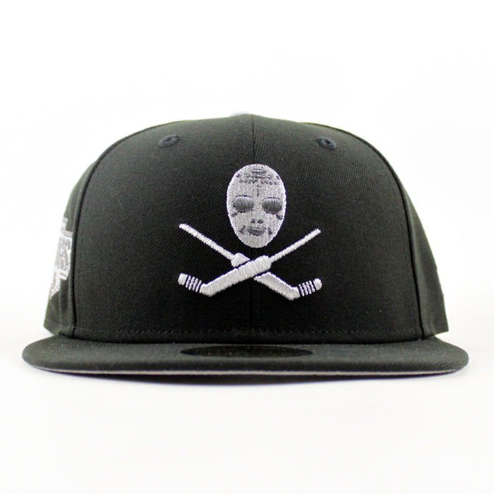 Los Angeles Kings Skull Mask Kings Patch New Era 59Fifty Fitted Hat (Black Gray Under brim)
