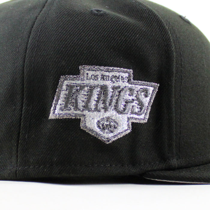 Los Angeles Kings Skull Mask Kings Patch New Era 59Fifty Fitted Hat (Black Gray Under brim)